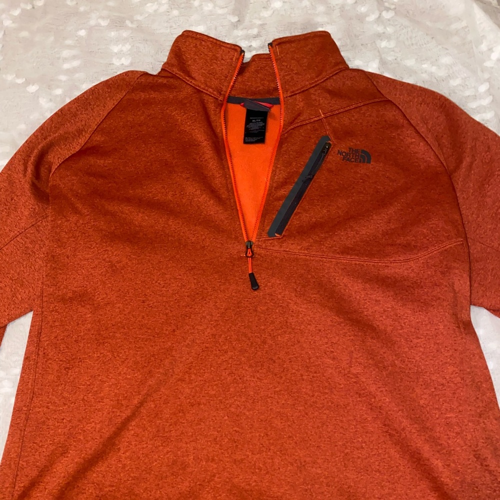 Burnt Orange North Face Quarter Zip
